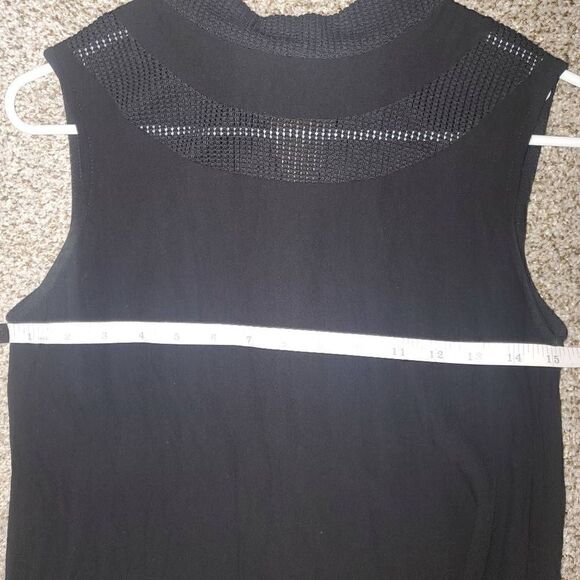 Zara Black Sheer Tunic Tank Top XS - Picture 12 of 13